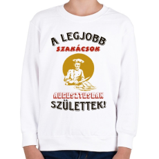 PRINTFASHION Szakács szülinapja augusztus - Gyerek pulóver - Fehér