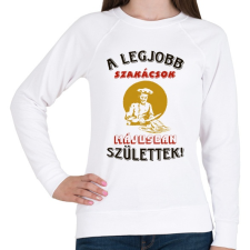 PRINTFASHION Szakács szülinapja május - Női pulóver - Fehér női pulóver, kardigán
