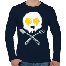 PRINTFASHION Szakácsvégzet - Férfi hosszú ujjú póló - Sötétkék férfi póló