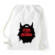 PRINTFASHION szakáll-attack... - Sportzsák, Tornazsák - Fehér tornazsák
