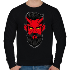 PRINTFASHION szakáll-sátáni erő - Férfi pulóver - Fekete férfi pulóver, kardigán