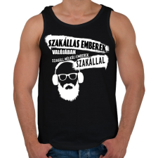 PRINTFASHION szakáll-szakállas emberek ....... - Férfi atléta - Fekete atléta, trikó