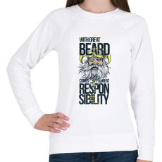 PRINTFASHION Szakállas Férfi - Női pulóver - Fehér