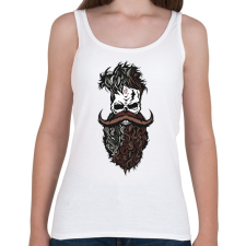 PRINTFASHION Szakállas hipster - Női atléta - Fehér női trikó