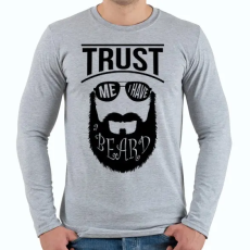 PRINTFASHION Szakállas vagyok - Férfi hosszú ujjú póló - Sport szürke