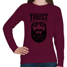 PRINTFASHION Szakállas vagyok - Női pulóver - Bordó