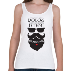 PRINTFASHION Szakállasnak lenni Isteni! - Női atléta - Fehér