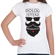 PRINTFASHION Szakállasnak lenni Isteni! - Női póló - Fehér női póló