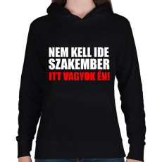 PRINTFASHION Szakember (3) - Női kapucnis pulóver - Fekete