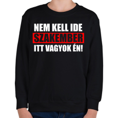 PRINTFASHION Szakember (4) - Gyerek pulóver - Fekete