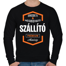 PRINTFASHION Szállító prémium minőség - Férfi pulóver - Fekete férfi pulóver, kardigán