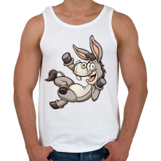 PRINTFASHION szamár - Férfi atléta - Fehér