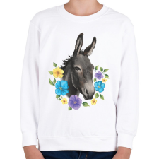 PRINTFASHION Szamár - Gyerek pulóver - Fehér gyerek pulóver, kardigán
