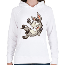 PRINTFASHION szamár - Női kapucnis pulóver - Fehér női pulóver, kardigán