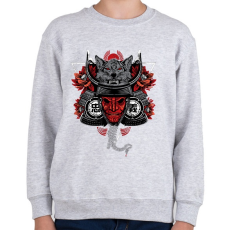 PRINTFASHION Szamuráj Bujinkan - Gyerek pulóver - Sport szürke