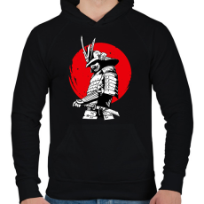 PRINTFASHION Szamuráj  - Férfi kapucnis pulóver - Fekete