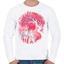 PRINTFASHION Szamuráj - Férfi pulóver - Fehér férfi pulóver, kardigán