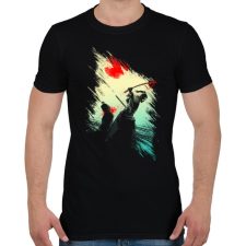 PRINTFASHION Szamuráj Finálé - Férfi póló - Fekete férfi póló