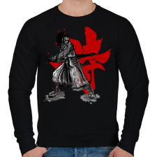 PRINTFASHION Szamuráj szellem - Férfi pulóver - Fekete férfi pulóver, kardigán