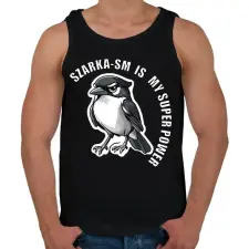 PRINTFASHION Szarkasztikus Szarka - Férfi atléta - Fekete atléta, trikó