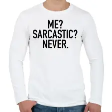 PRINTFASHION Szarkazmus - Férfi hosszú ujjú póló - Fehér férfi póló