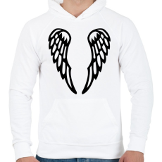PRINTFASHION Szárnyak - Férfi kapucnis pulóver - Fehér
