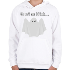 PRINTFASHION szart se látok... - Gyerek kapucnis pulóver - Fehér