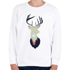 PRINTFASHION Szarvas absztrakt - Gyerek pulóver - Fehér