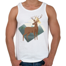 PRINTFASHION Szarvas az erdőben - Férfi atléta - Fehér atléta, trikó