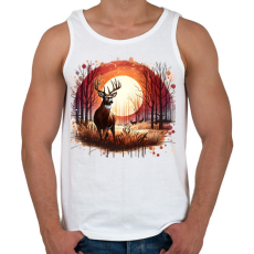 PRINTFASHION Szarvas - erdei naplemente - ajándék vadászoknak - Férfi atléta - Fehér