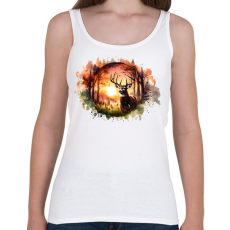 PRINTFASHION Szarvas - erdei naplemente - ajándék vadászoknak - Női atléta - Fehér