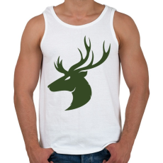 PRINTFASHION Szarvas fej - Férfi atléta - Fehér