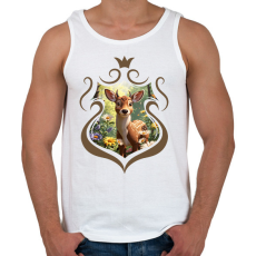 PRINTFASHION Szarvas - Férfi atléta - Fehér