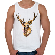 PRINTFASHION szarvas - Férfi atléta - Fehér atléta, trikó