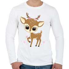 PRINTFASHION Szarvas - Férfi hosszú ujjú póló - Fehér férfi póló