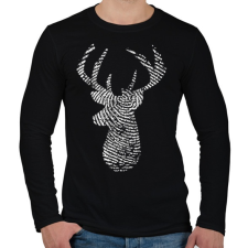 PRINTFASHION Szarvas - Férfi hosszú ujjú póló - Fekete férfi póló