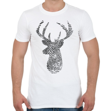 PRINTFASHION Szarvas  - Férfi póló - Fehér