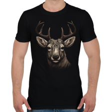 PRINTFASHION Szarvas - Férfi póló - Fekete férfi póló