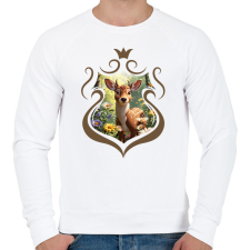 PRINTFASHION Szarvas - Férfi pulóver - Fehér férfi pulóver, kardigán