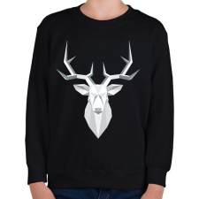 PRINTFASHION Szarvas geometria - Gyerek pulóver - Fekete gyerek pulóver, kardigán