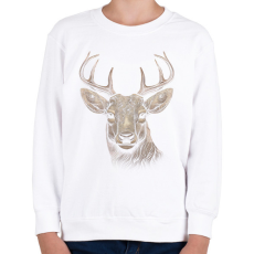 PRINTFASHION Szarvas - Gyerek pulóver - Fehér