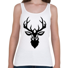 PRINTFASHION szarvas - Női atléta - Fehér női trikó