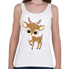 PRINTFASHION Szarvas  - Női atléta - Fehér női trikó