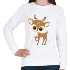 PRINTFASHION Szarvas  - Női pulóver - Fehér