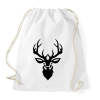 PRINTFASHION szarvas - Sportzsák, Tornazsák - Fehér