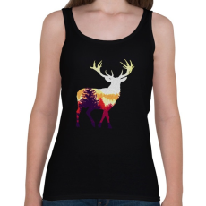 PRINTFASHION szarvasban az erdő - Női atléta - Fekete