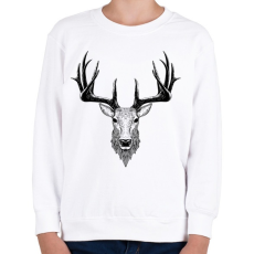 PRINTFASHION Szarvasbika - Gyerek pulóver - Fehér