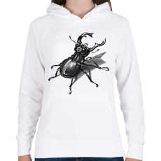 PRINTFASHION Szarvasbogár - vonalrajz - Női kapucnis pulóver - Fehér