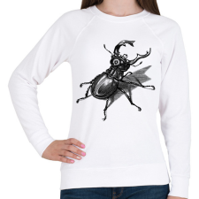 PRINTFASHION Szarvasbogár - vonalrajz - Női pulóver - Fehér női pulóver, kardigán
