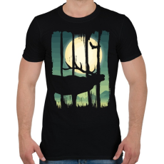 PRINTFASHION Szarvasbőgés - Férfi póló - Fekete